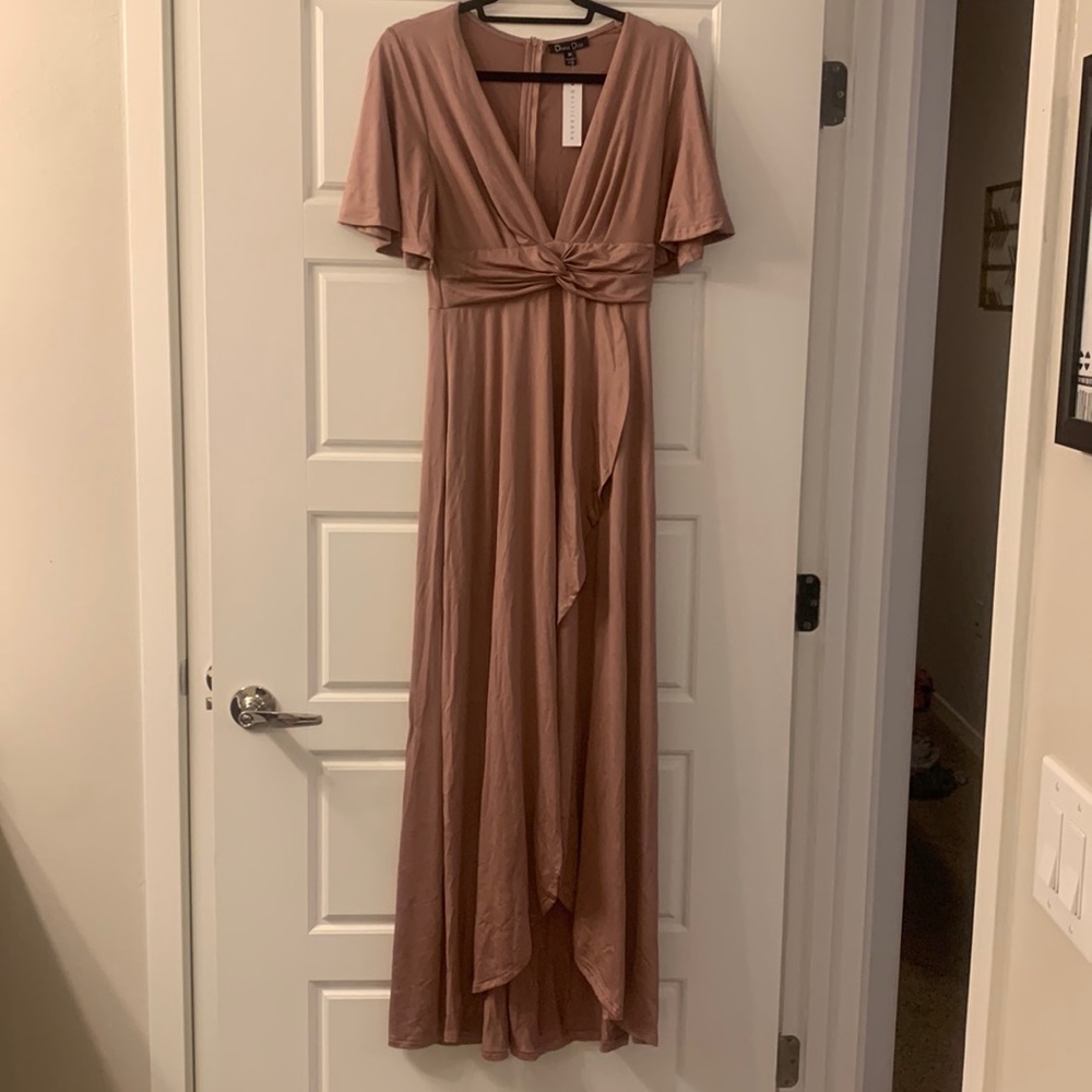 Never been worn Baltic Born blush Maxi high low dress great for bridesmaid